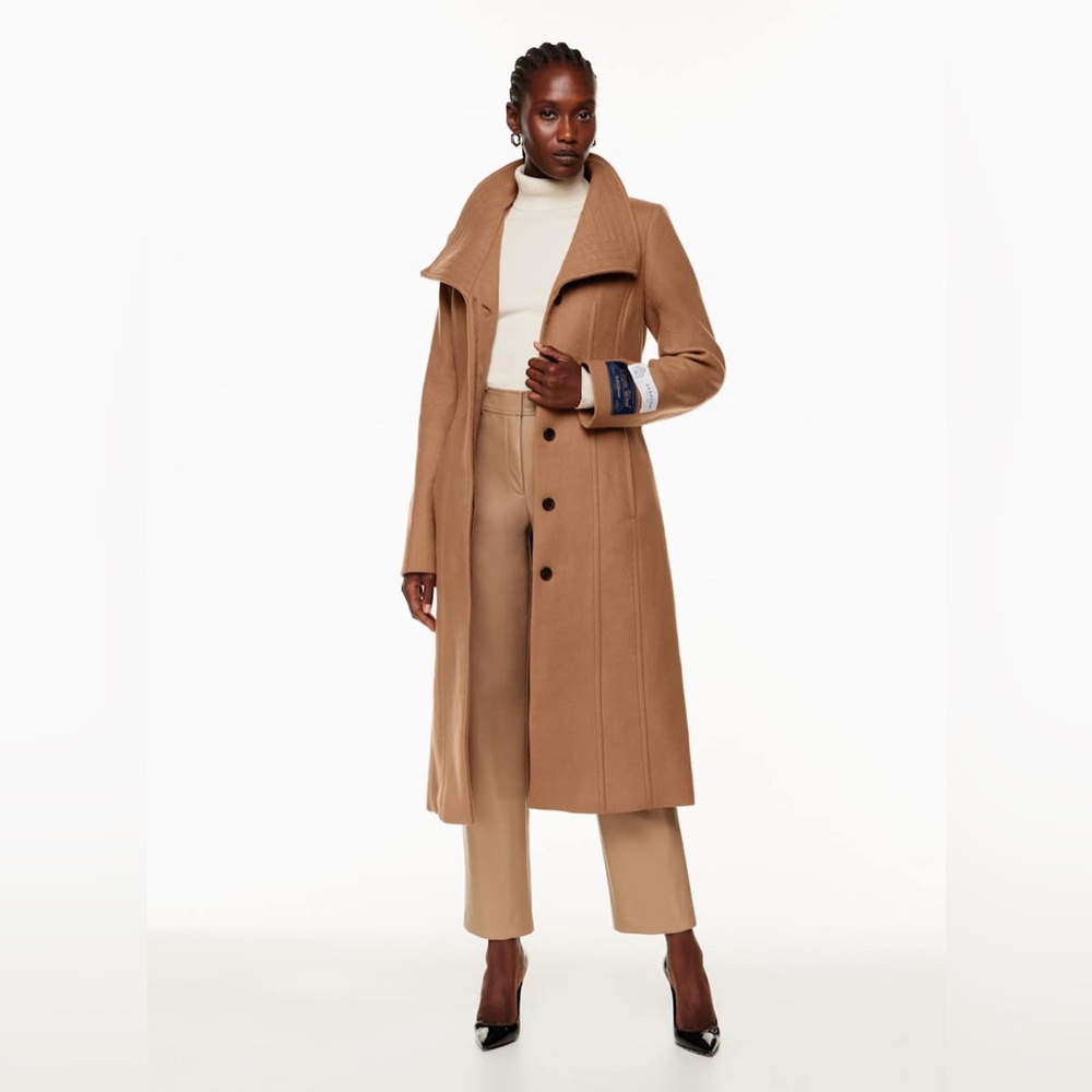 Aritzia Babaton Connor Long Wool Coat Camel | Belted | -20°C | S - Picture 12 of 12